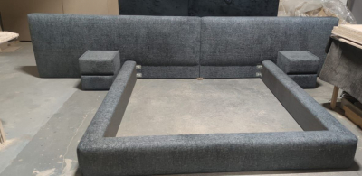 Кровать мягкая "Сандра" серая 45.000.руб.